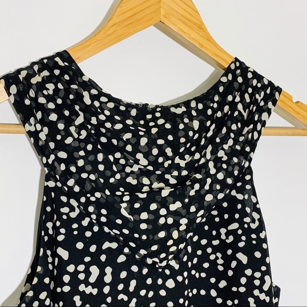 MICHAEL Michael Kors // Silk Black and White Sleeveless Top